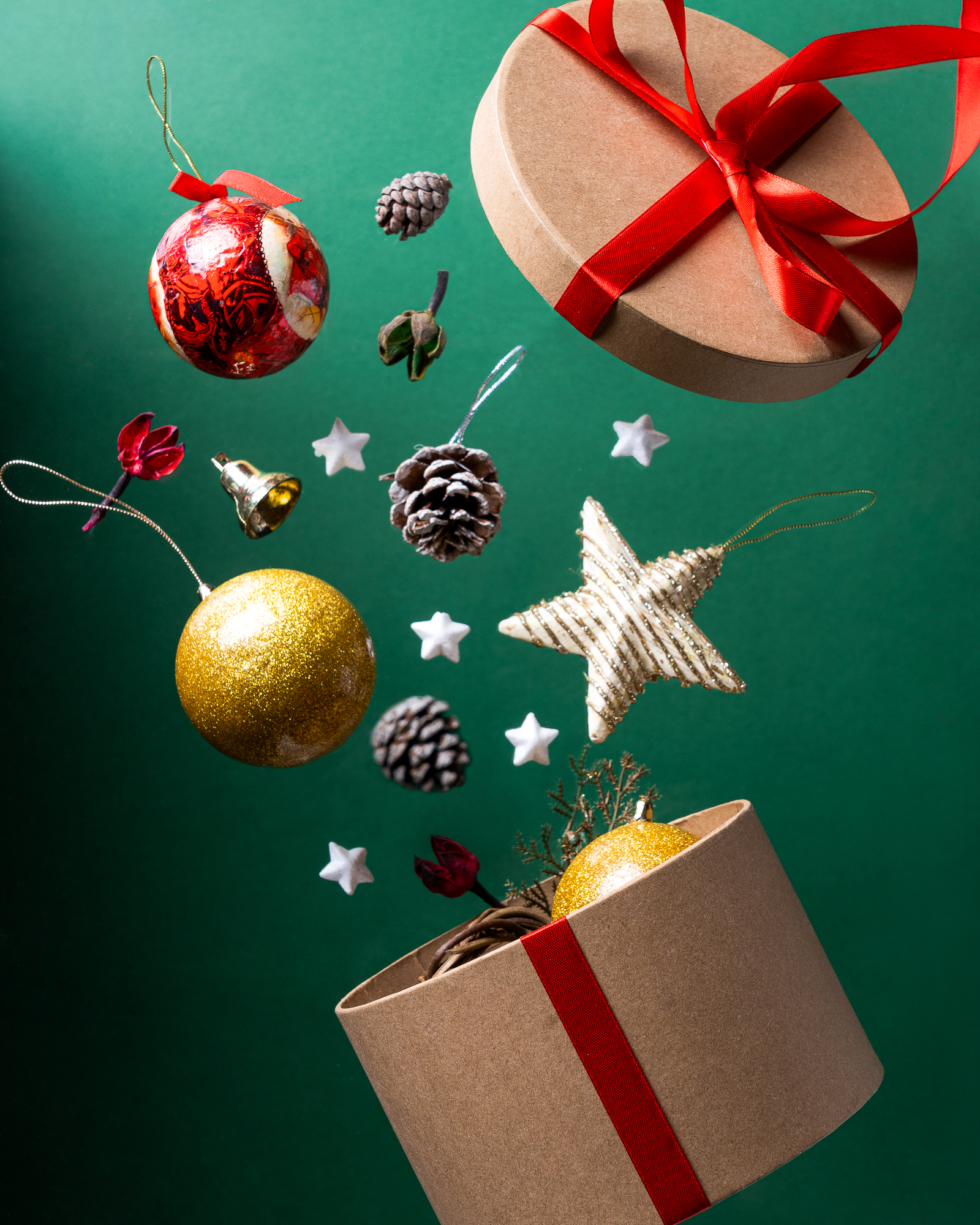 Composição criativa decoração de natal