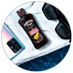 Frascos em composição de produto publicitária