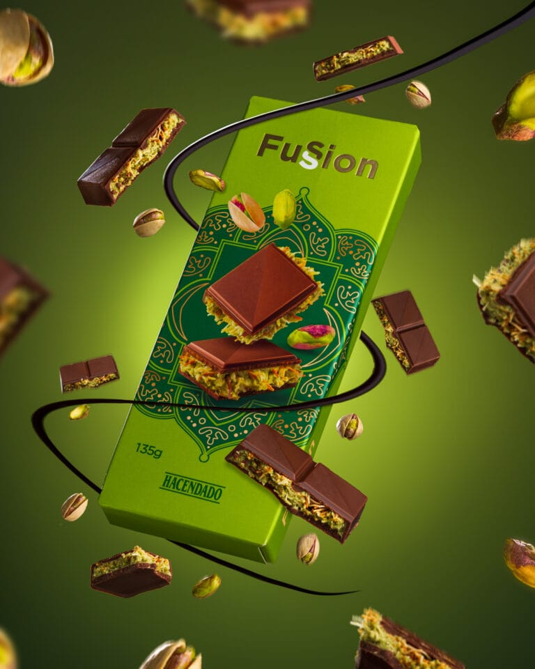 Chocolate Fusion em composição criativa de produto